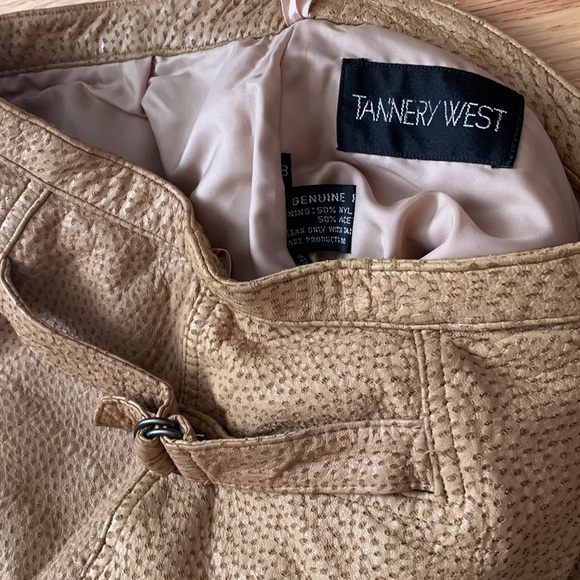 Real ‘Ostrich’ leather skirt with pockets - Picture 2 of 16